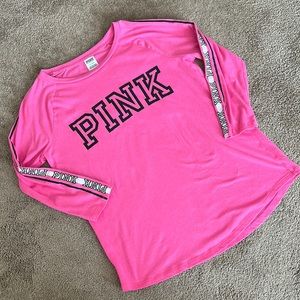Pink Victoria’s Secret retro  3/4 sleeve retro tee in pink